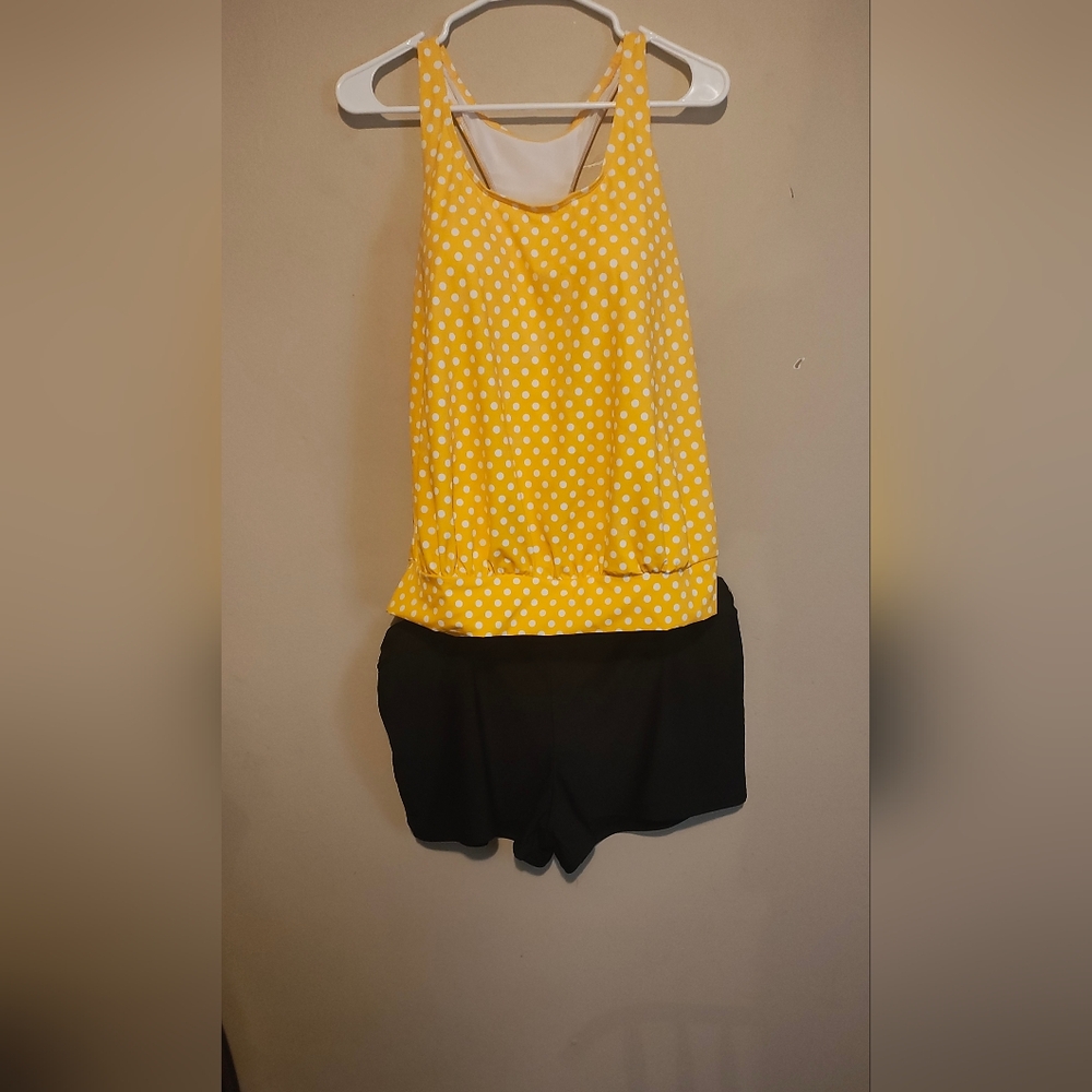 Yellow Polka Dot Bikini Set